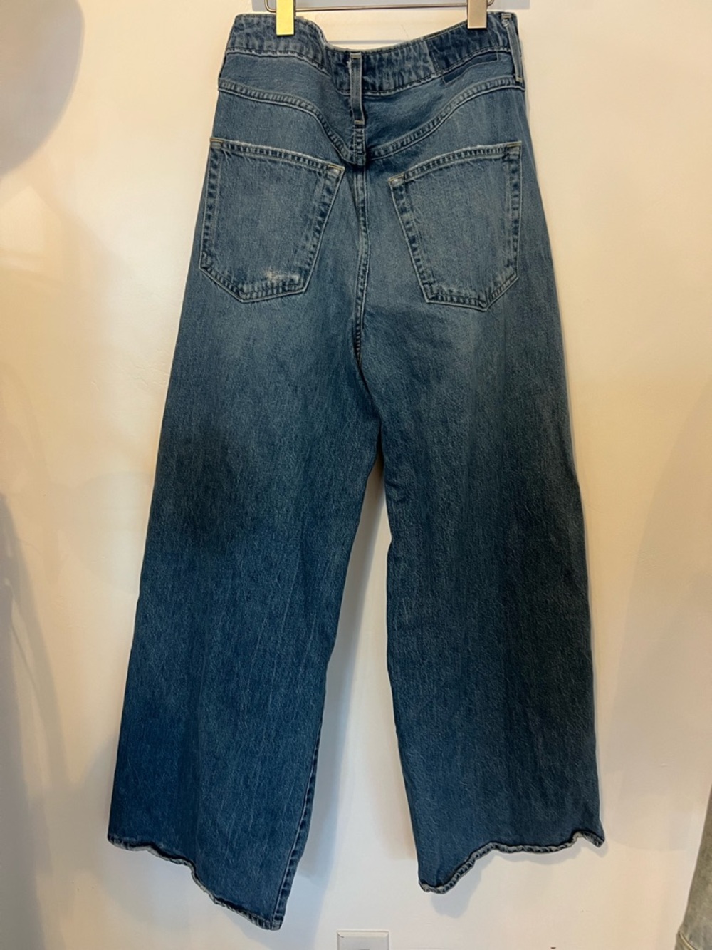 AMO Indira wide leg oversized medium Blue Denim Jeans - Picture 5 of 9